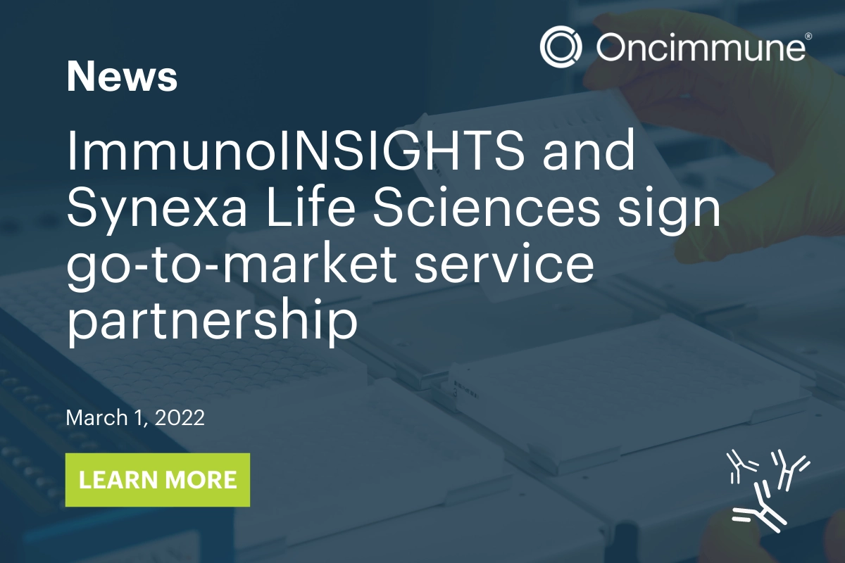 ImmunoINSIGHTS and Synexa Life Sciences sign go-to-market service partnership