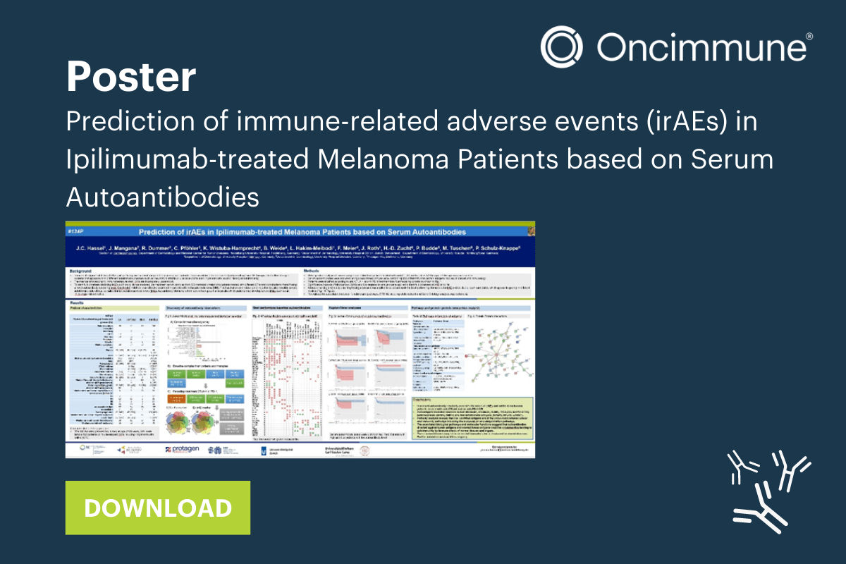 POSTER: Prediction of immune-related adverse events (irAEs) in Ipilimumab-treated Melanoma Patients based on Serum Autoantibodies