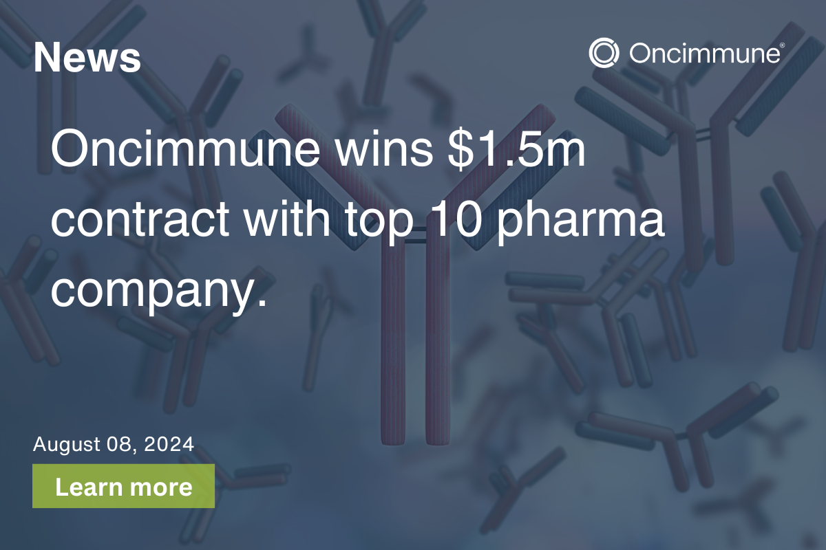 US $1.5m Contract Win with Top 10 Pharma Company