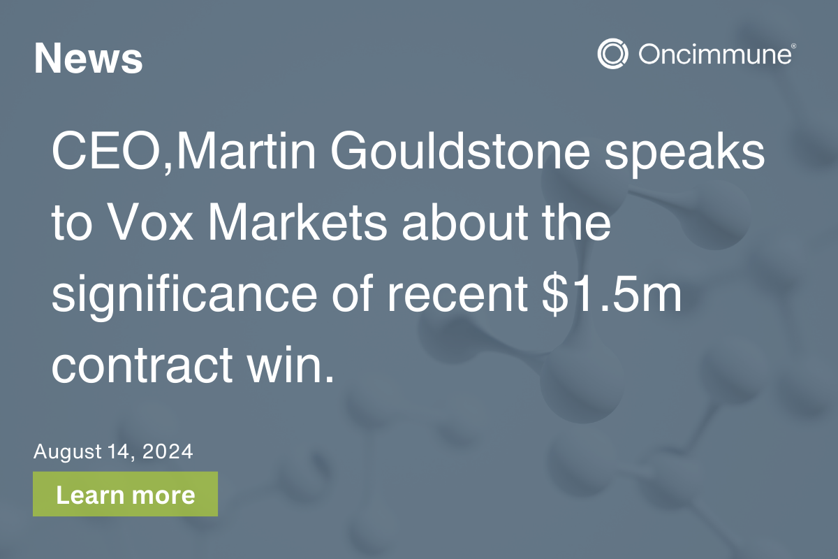 CEO Martin Gouldstone, speaks to Vox Markets about the  significance of recent $1.5m contract win