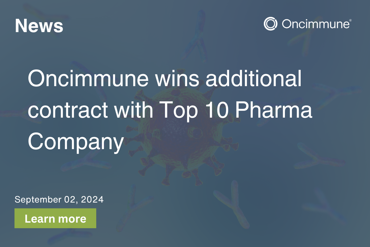 Additional contract win with Top 10 Pharma Company