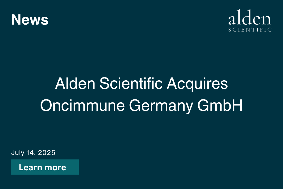 Alden Scientific Acquires Oncimmune Germany GmbH, Expanding Global Leadership in Multi-omic Research and Precision Medicine